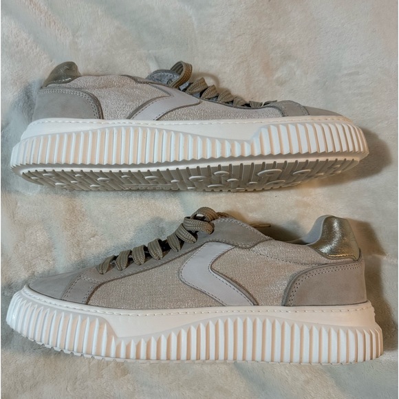 Voile Blanche Lipari Sneakers in Cream Beige Size 38 US Size 8 - Picture 5 of 12